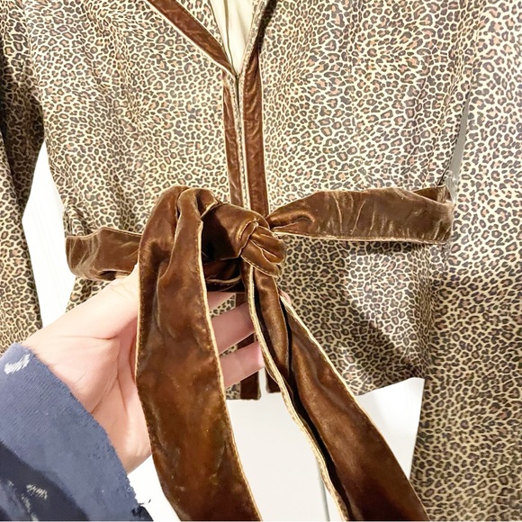 Vintage Y2K Animal Print Leather Blazer Jacket Small Mob Wife Leopard Cheetah - Picture 8 of 10